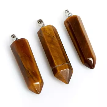 Кулон кристалл тигровый глаз 3,5-4 см