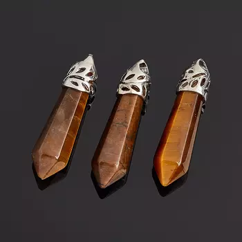 Кулон кристалл тигровый глаз 3,5 см