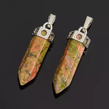 Кулон кристалл унакит 4 см