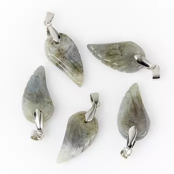 Кулон лабрадор (биж. сплав) крыло 4-4,5 см