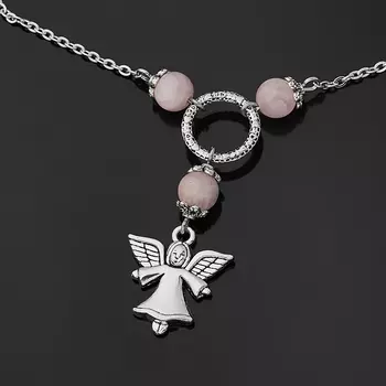 Кулон кунцит (биж. сплав, сталь хир.)