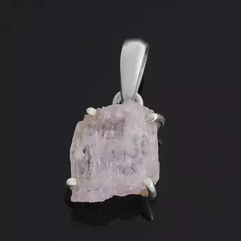 Кулон кунцит кристалл (серебро 925 пр.)