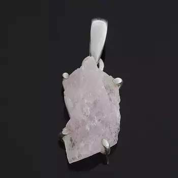 Кулон кунцит (серебро 925 пр.) кристалл