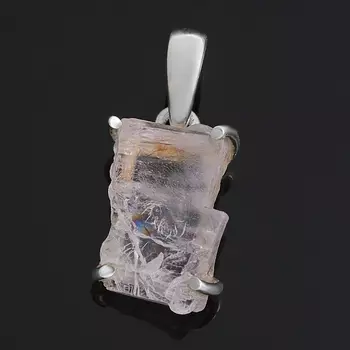 Кулон кунцит (серебро 925 пр.) кристалл