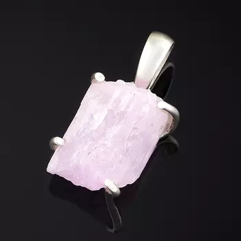 Кулон кунцит (серебро 925 пр.) кристалл