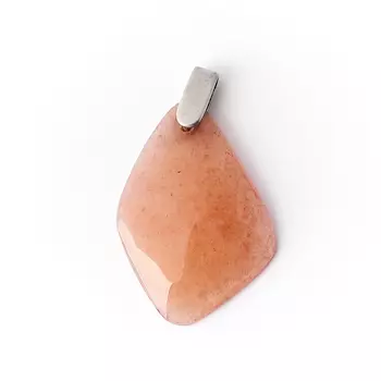 Кулон кварц с гематитом (серебро 925 пр.)