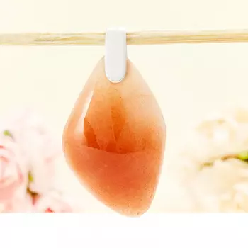 Кулон кварц с гематитом (серебро 925 пр.)