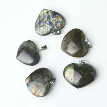 Кулон лабрадор (биж. сплав) сердечко 3-4 см