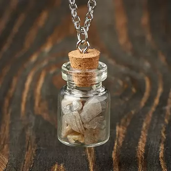 Кулон лабрадор бутылочка (биж. сплав) 3 см