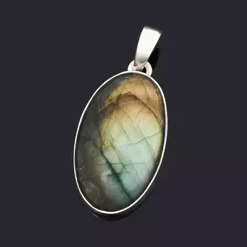 Кулон лабрадор (серебро 925 пр.) овал