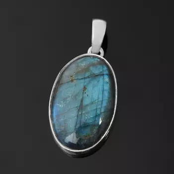 Кулон лабрадор (серебро 925 пр.) овал