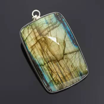 Кулон лабрадор (серебро 925 пр.) прямоугольник