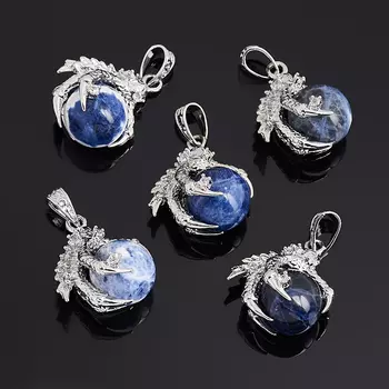 Кулон лапа орла содалит (биж. сплав) 4 см