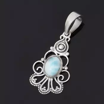 Кулон ларимар нская Республика (серебро 925 пр. оксидир.)