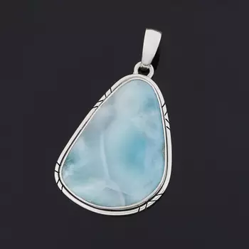 Кулон ларимар нская Республика (серебро 925 пр. оксидир.)