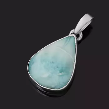 Кулон ларимар нская Республика (серебро 925 пр.) капля