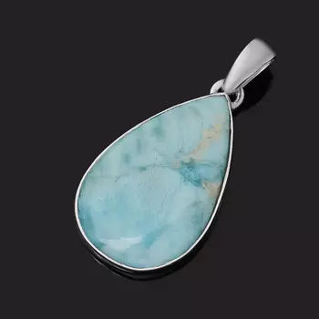 Кулон ларимар нская Республика (серебро 925 пр.) капля