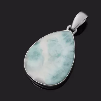 Кулон ларимар нская Республика (серебро 925 пр.) капля