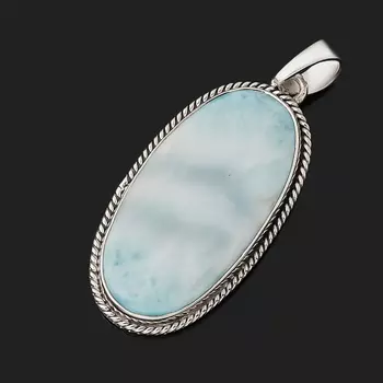 Кулон ларимар нская Республика (серебро 925 пр.) овал