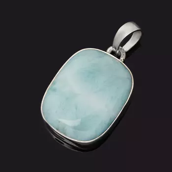 Кулон ларимар нская Республика (серебро 925 пр.) прямоугольник
