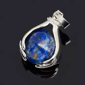 Кулон лазурит (биж. сплав) 3,5 см