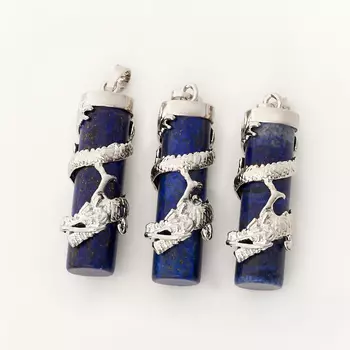 Кулон лазурит (биж. сплав) 5 см