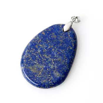 Кулон лазурит (биж. сплав) капля 5,5-6 см