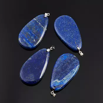 Кулон лазурит (биж. сплав) капля 6,5 см