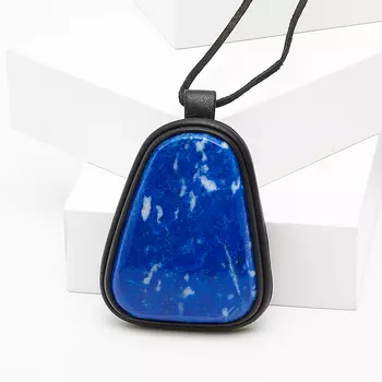 Кулон лазурит (натуральная кожа)