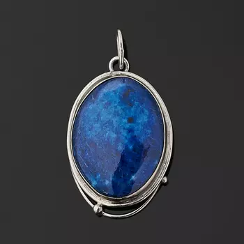 Кулон лазурит (нейзильбер) овал