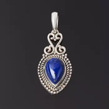 Кулон лазурит (серебро 925 пр. оксидир.)