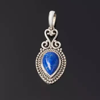 Кулон лазурит (серебро 925 пр. оксидир.)