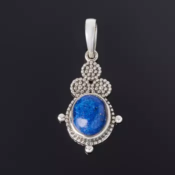 Кулон лазурит (серебро 925 пр. оксидир.)