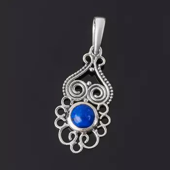 Кулон лазурит (серебро 925 пр. оксидир.)
