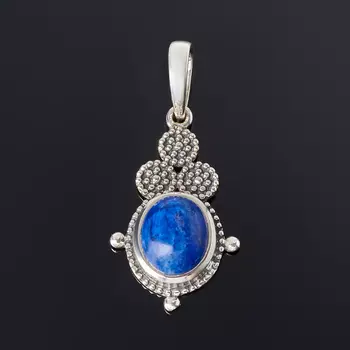 Кулон лазурит (серебро 925 пр. оксидир.)