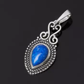 Кулон лазурит (серебро 925 пр. оксидир.)