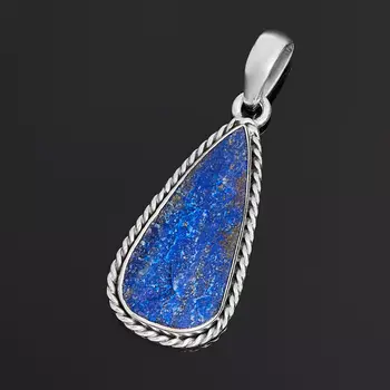 Кулон лазурит (серебро 925 пр. оксидир.) капля