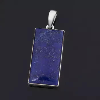 Кулон лазурит (серебро 925 пр. оксидир.) прямоугольник