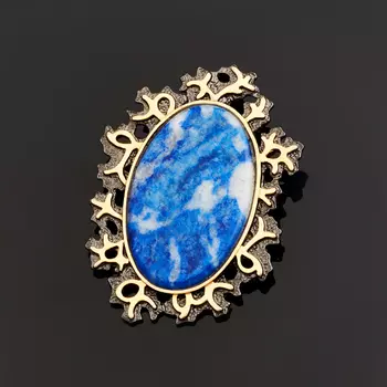 Кулон лазурит (серебро 925 пр., позолота)