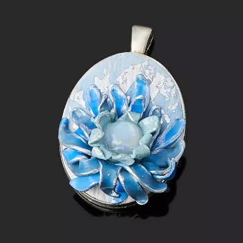 Кулон лунный камень (адуляр) (биж. сплав, глина полимерная) 5 см