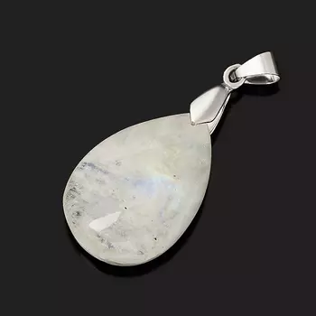 Кулон лунный камень (адуляр) (биж. сплав) капля 4 см