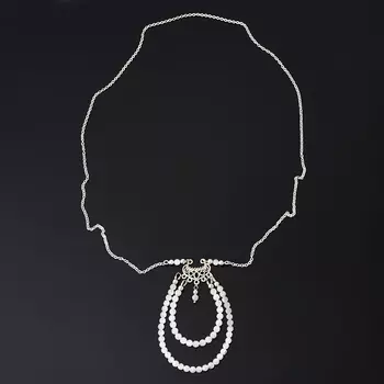 Кулон лунный камень (адуляр) (биж. сплав, сталь хир.) огранка