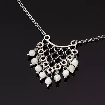 Кулон лунный камень (адуляр) (биж. сплав, сталь хир.) огранка