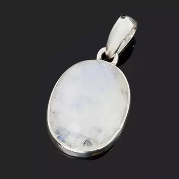 Кулон лунный камень (адуляр) (серебро 925 пр.) овал