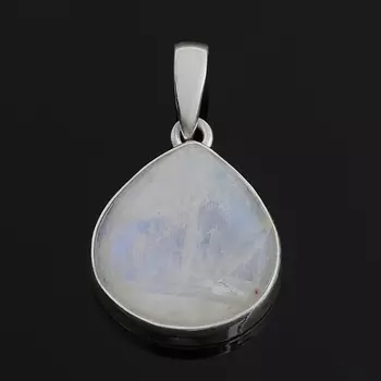 Кулон лунный камень (адуляр) (серебро 925 пр.) капля