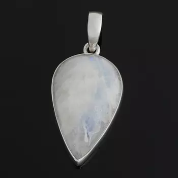 Кулон лунный камень (адуляр) (серебро 925 пр.) капля