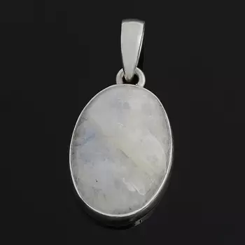 Кулон лунный камень (адуляр) (серебро 925 пр.) овал