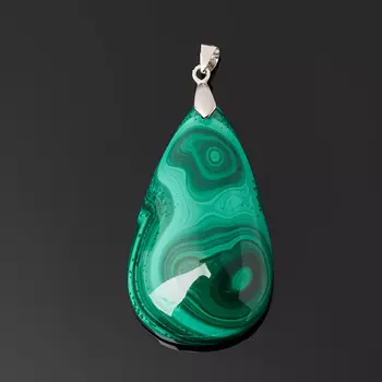 Кулон малахит (биж. сплав) капля
