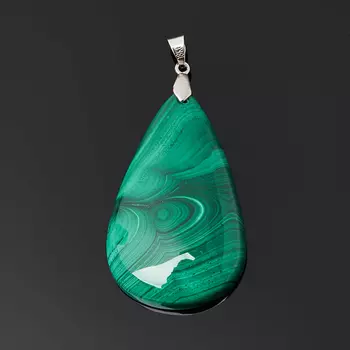 Кулон малахит (биж. сплав) капля