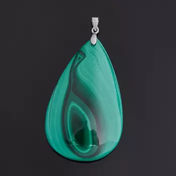 Кулон малахит (биж. сплав) капля